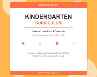 Homeschoolcurriculum K-2 | Lesplannen van 36 weken STEM-activiteiten | PDF kleuterschool 1e 2e leerjaar