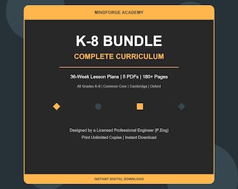 Complete leerplanbundel K-8 | Seculiere lesplannen van 36 weken (digitale download)
