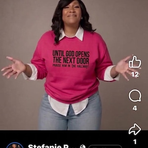 Until God Open The Door Praise Him In The Hallesy PNG, Christian T-Shirt Design (Digital Download)