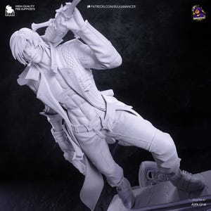 Devil May Cry 3 Dante Statue | Unpainted Resin Model Kit | 14K 3D Printed Fanart Figure image 15
