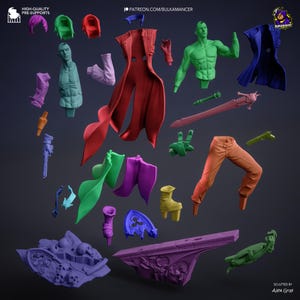 Devil May Cry 3 Dante Statue | Unpainted Resin Model Kit | 14K 3D Printed Fanart Figure image 4