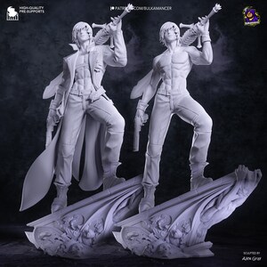 Devil May Cry 3 Dante Statue | Unpainted Resin Model Kit | 14K 3D Printed Fanart Figure image 9