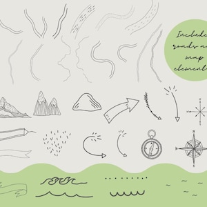 Creador de mapas de boda DIY, mapas de boda personalizados, mapas para guardar la fecha y mapas de itinerario, plantilla de invitación de mapa de boda, ilustración de mapa de boda imagen 4