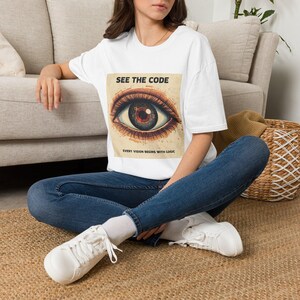 See The Code Programmer T-Shirt  Coding Eye Graphic Tee, Software Developer Gift Computer Science Shirt, AI Engineer & Hacker Retro Tech Tee