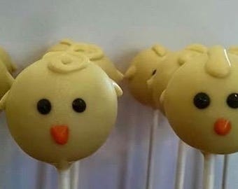 Easter chick cake pops