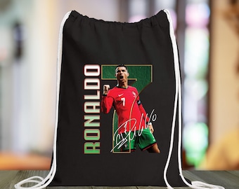 CR7 Ronaldo Drawstring Backpack, Soccer Fan Gift