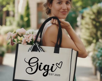 Custom Gigi Tote Bag, Personalized Grandma Gift