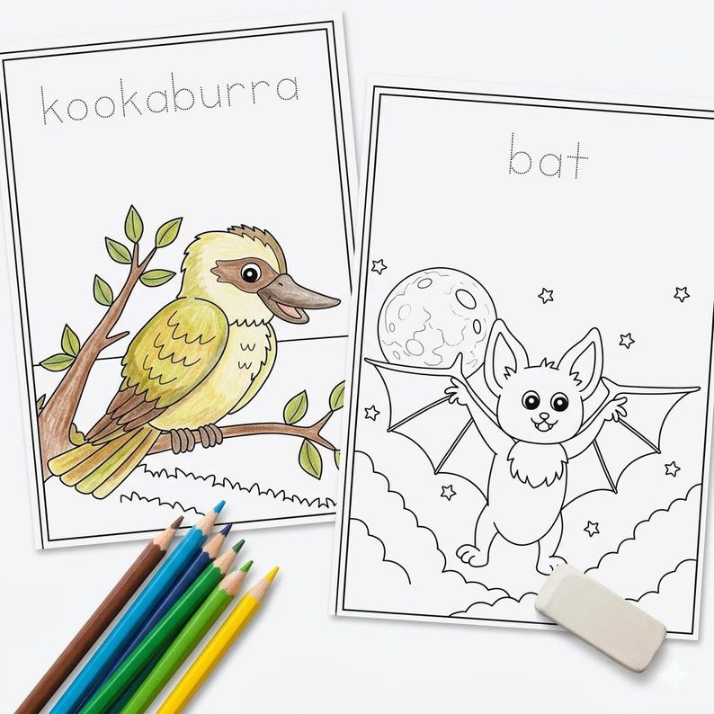 Outback Colouring 20 Australian Outback Colouring Pages | Aussie Animals Colouring | Kids ...