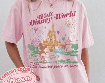 Vintage Mickey Disneyworld Comfort Colors Shirt, Retro Mickey And Friends Shirts, Walt Disneyworld Tee, Disney 2026 Trip Disney Vacation Tee