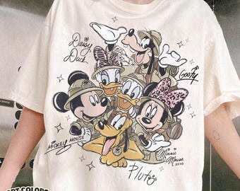 Komfort Farben Disney Animal Kingdom Signature Shirt, Vintage Animal Kingdom, Disney Micky Safari Shirt, Disney Safari Familie Shirt