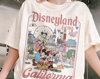 Retro Disneyland California Comfort Colors Shirt, Mickey And Friends Tee, Space Mountain Shirt, Disney Vacation Shirt,Disney Trip 2026 Shirt