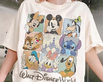 Comfort Colors Walt Disneyworld Retro Shirt, Vintage Disneyworld Tee, Mickey and Friends Vacation T-Shirt, Disney 2026 Trip Outfit