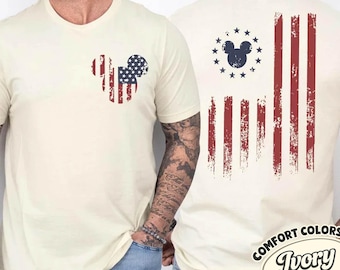 Mickey American Flag Shirt, Disney American Trip Shirt, US Flag Disney, Disney Dad American Flag Shirt, American Flag Shirt for Disneyland
