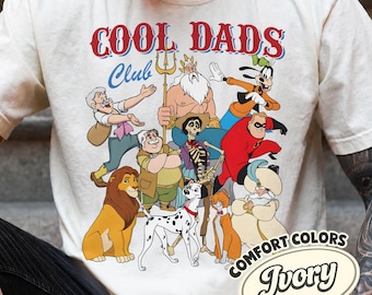 Cool Dads Club Shirt, Retro Fathers Tee, Goofy Mufasa King Triton Apparel, Magic Kingdom Family Vacation Trip, Best Papa Gifts Mens