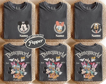 Custom Disney World Florida Family Trip T-Shirt, Sweatshirt, Disney All Characters Shirt, Mickey and Friends Group Matching Tee