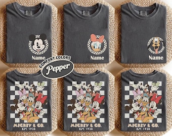Comfort Colors® Retro Mickey & Co 1928 Shirt, Disneyland Tee, Daisy Donald Goofy, Mickey And Friends Family Shirt, Disney Gift