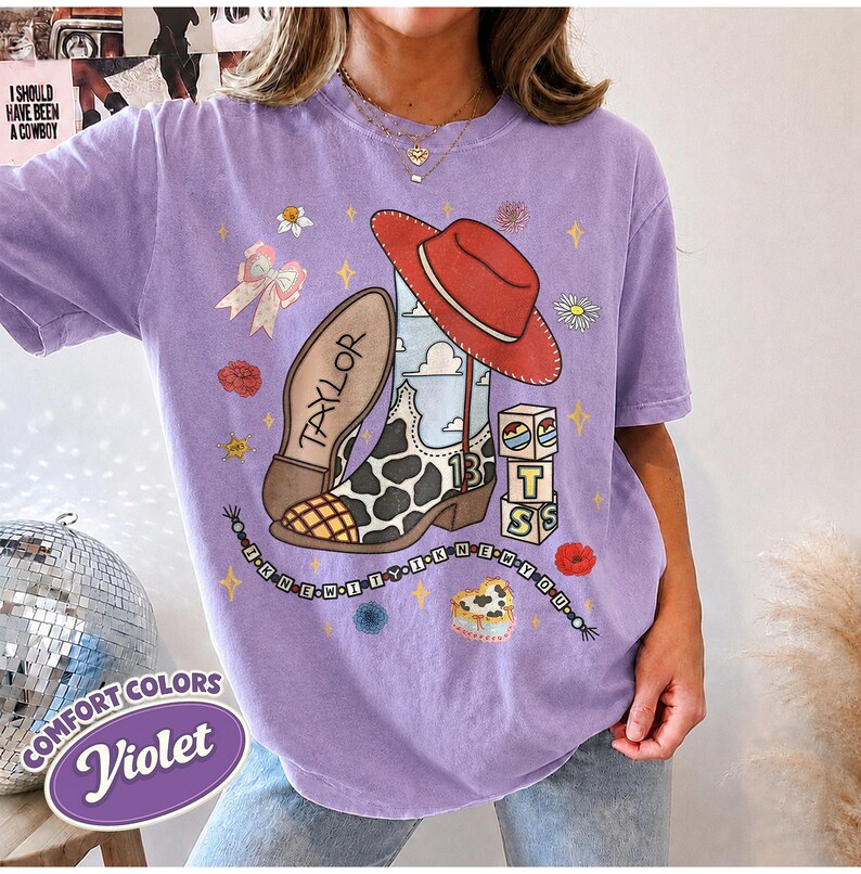 Chemise vintage I Knew It I Knew, chemise d'amitié TS et Toy Story 5, t-shirt Woody Buzz l'Éclair, t-shirts assortis pour la famille Disneyland Toy Story Violet