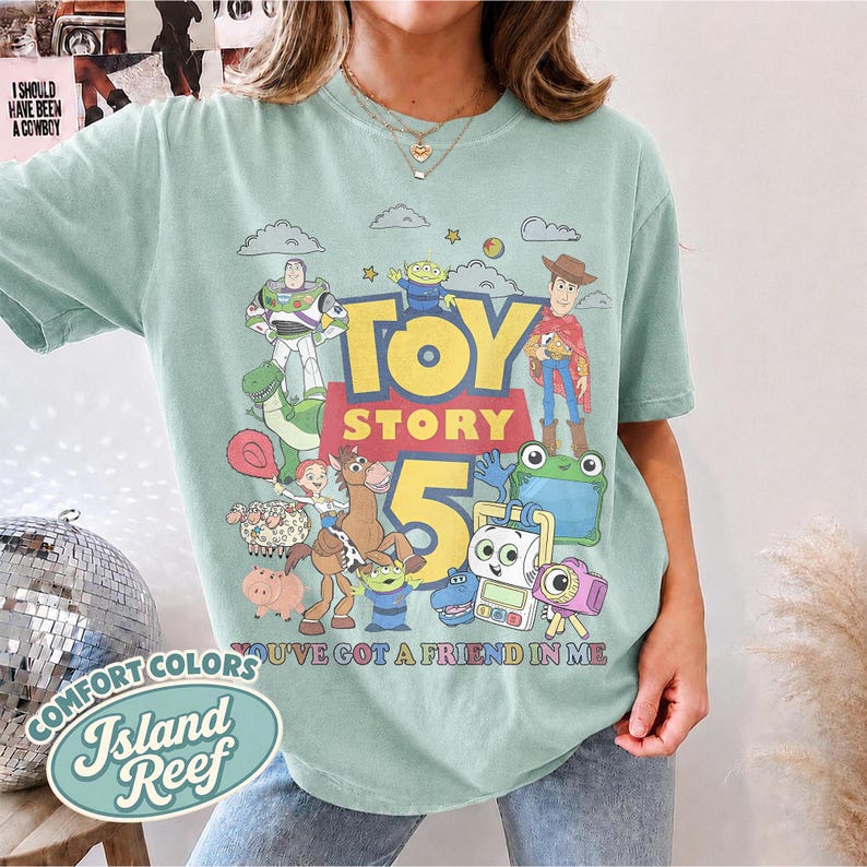 Toy Story 1995 Retro Comfort Colors Shirt, Woody Buzz Lightyear Rex Tee, WDW Disneyworld Family Vacation 2026 Trip,Pixar Fest Island Reef