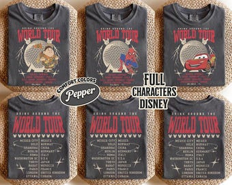 Vintage Custom Epcot World Tour 2 Sided Shirt, Drink Around The World Shirt, Epcot Disney World Shirt, Epcot Drink Around the World Festival