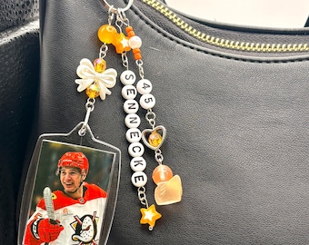 NHL Beckett Sennecke Anaheim Ducks Photo Keychain Charm