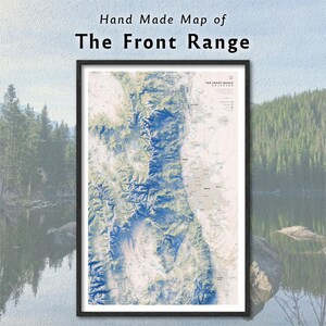 Mapa topográfico de la Cordillera Frontal de Colorado