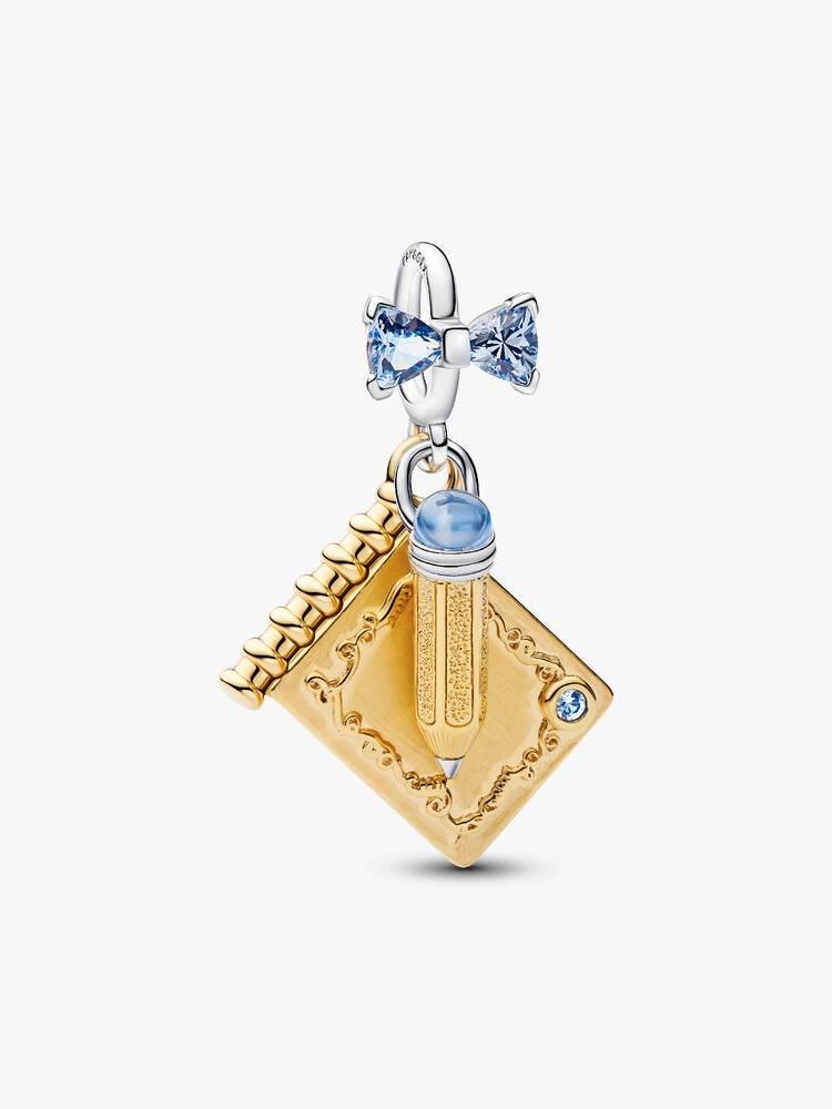Ancien Pendentif Plaqué Or Clé Symbolisant L'Amour Breloque Charm Neuf