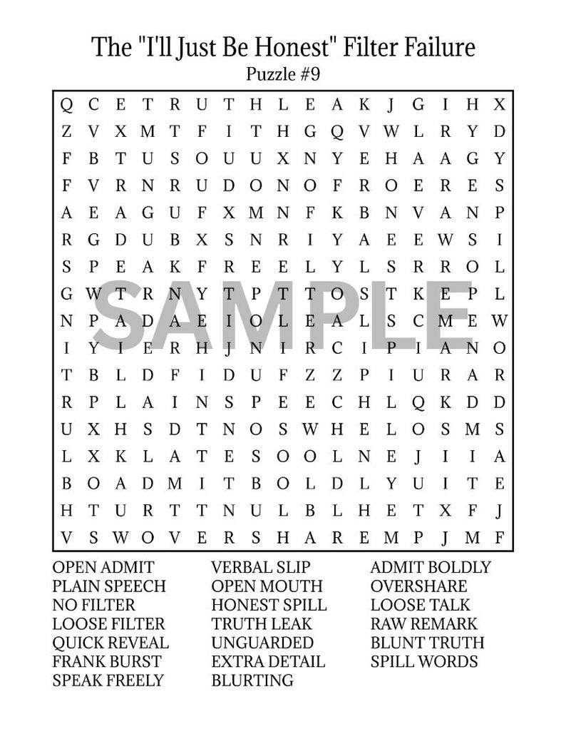 Printable Word Search Puzzles for Adults – Adulting is Hard Vol 67