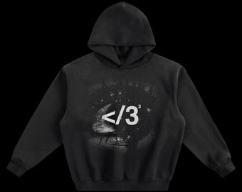 Sudadera de felpa estilo cuadrado inspirada en "Broken Hearts 3" de Destroy Lonely