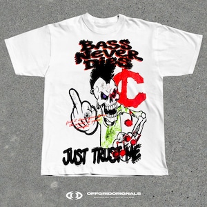 Che Rest In Bass Encore Skull Graphic Tee | Tjock streetwear-skjorta i kraftig bomull