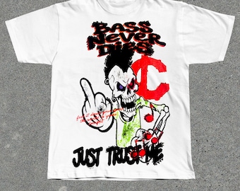 Camiseta con estampado de calavera Che Rest In Bass Encore / Camiseta urbana de algodón grueso