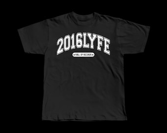Camiseta de algodón grueso 2016LYFE / Corte urbano Roll Up Records