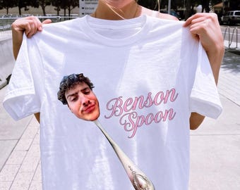 Camiseta de Benson Spoon, Merchandising de la gira Wanted Man de Benson Boone, Camiseta gráfica Y2K
