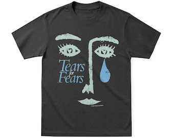 Camiseta estampada de Tears For Fears de 1989 / Algodón grueso estilo streetwear