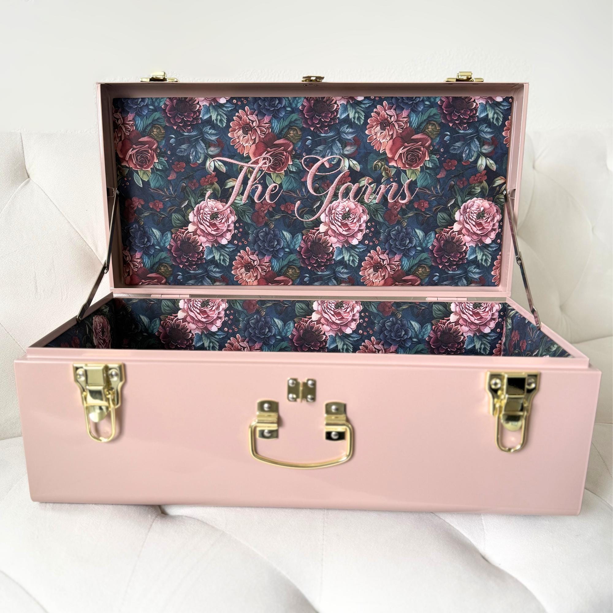Personalized Keepsake Trunk Wedding Card Storage Box Baby Memory Chest ...