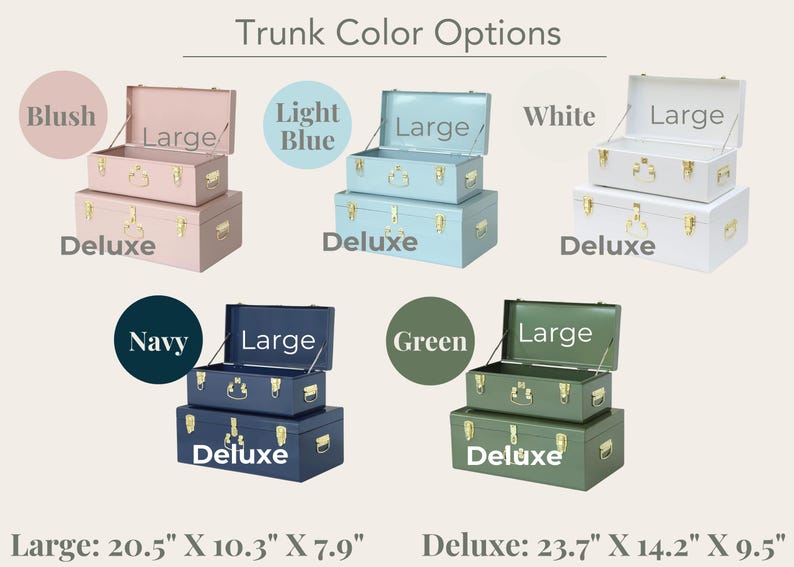 Personalized Keepsake Trunk Wedding Card Storage Box Baby Memory Chest ...