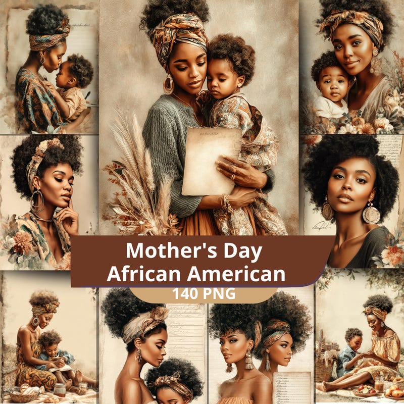 African American Happy Mothers Day - Etsy