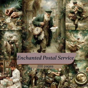 Enchanted Postal Service, Whimsical Junk Journal, Vintage Mail, Fantasy Postal, Dreamy Pages, Magical Letters, Fairytale (Digital download)