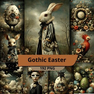 Gothic Easter Bundle 192 Pgs Digital Art, eastern junk jornals (Digital download)