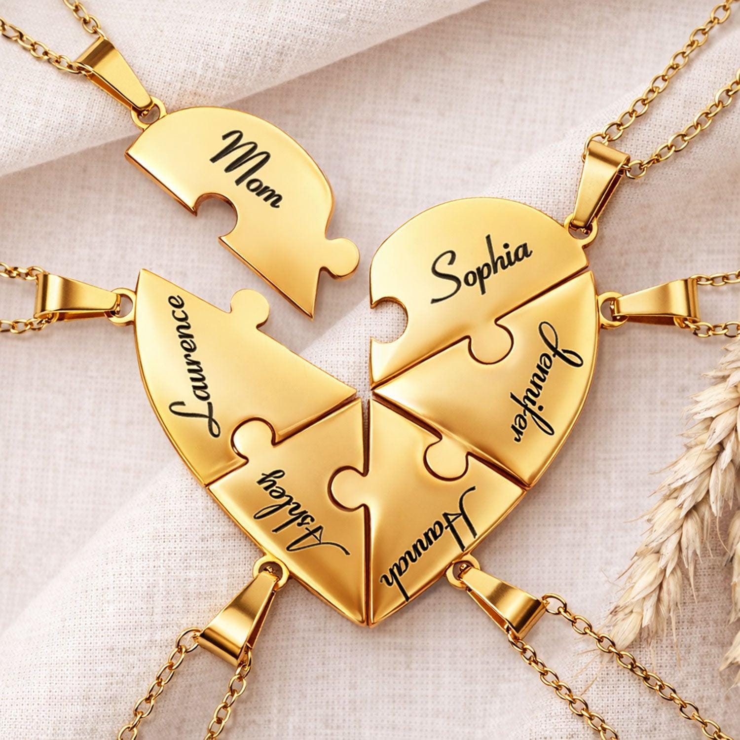 U7 Collier pour couple en acier inoxydable couleur or personnalisé chat