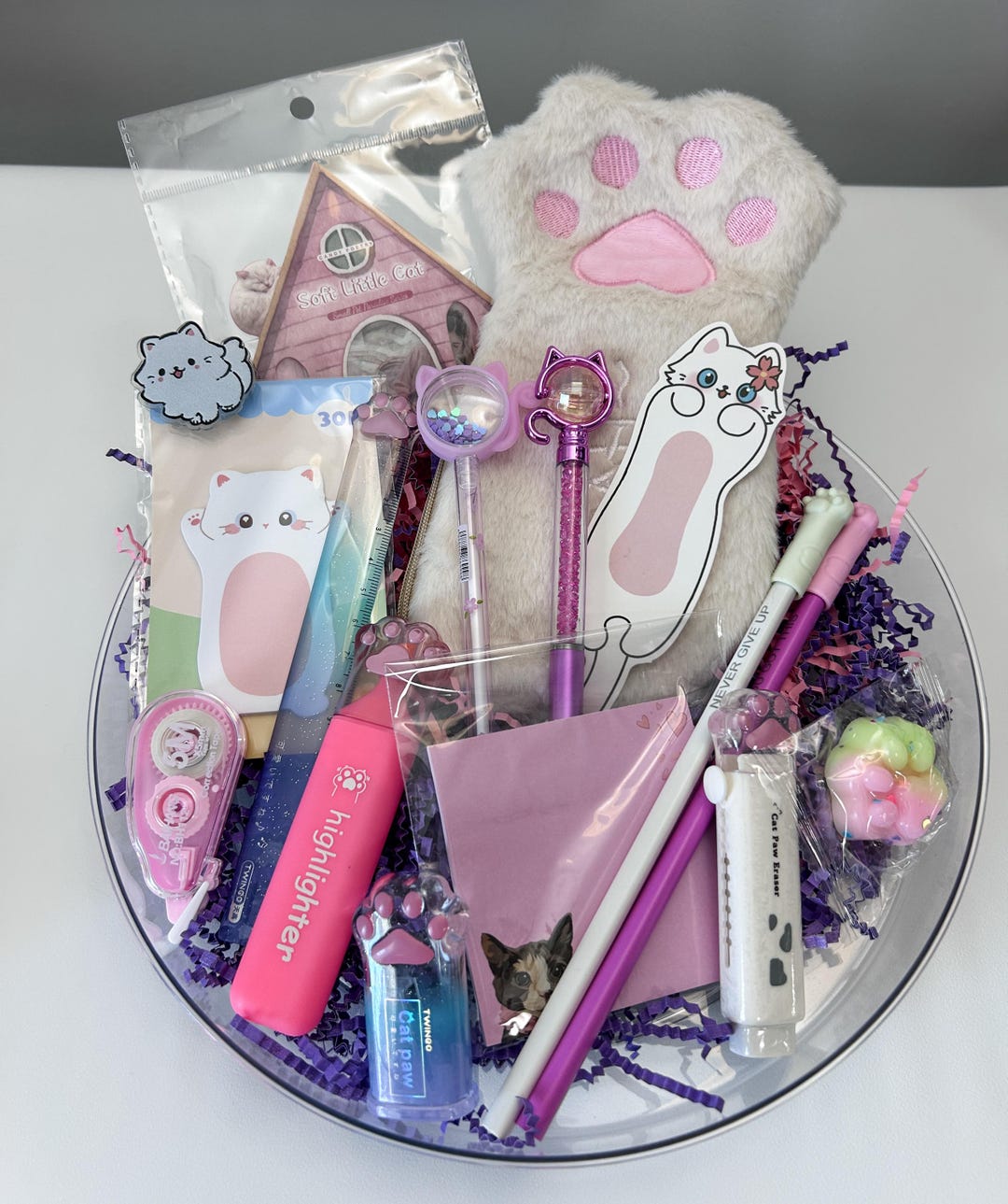 Kitty Desk Deluxe Stationery Box | Desk Accessories Set | Study Kit ...