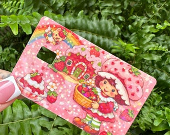 Strawberry girl credit card skin