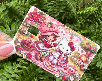 Strawberry girl & Kitty credit card skin