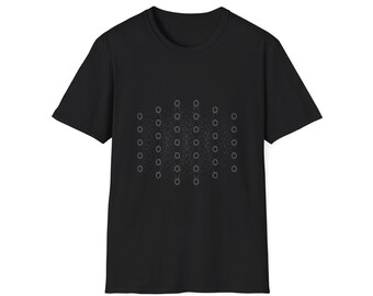 Camiseta con gráfico de red neuronal ASCII / Camiseta para desarrollador de software / Ropa minimalista para hackers / Ropa para programadores