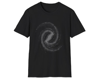 Camiseta con gráfico de galaxia ASCII / Camiseta para desarrollador de software / Ropa minimalista para hackers / Ropa para programadores