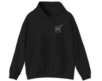 Sudadera con capucha de elefante con arte ASCII, ropa de codificación para ingenieros de software