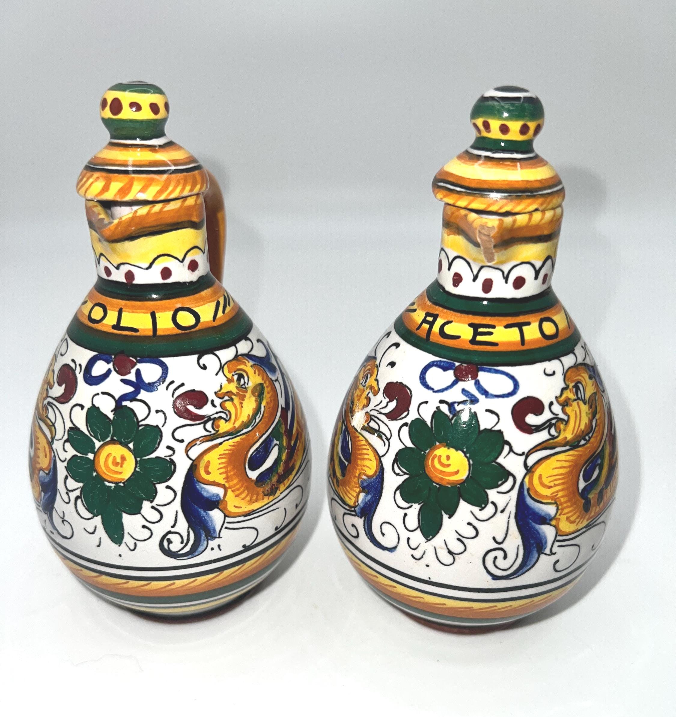 Set ceramic italian oil dispenser - Etsy 日本