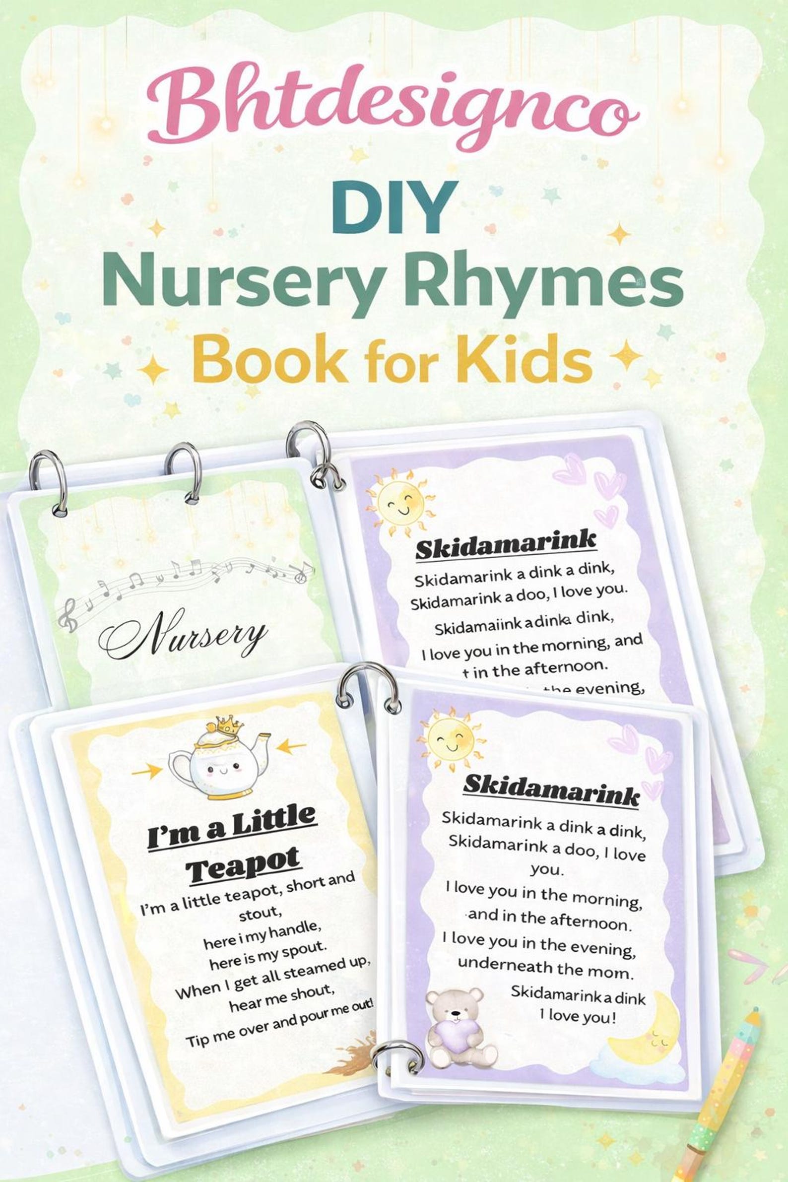 Nursery Rhyme Booklet | Digital Download - Etsy Australia