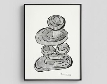 Impressions numériques / Impressions de dessins abstraits à l'encre