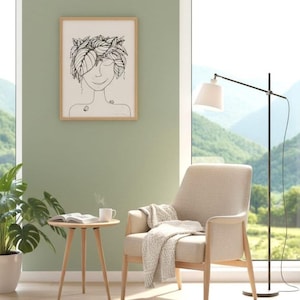 Cuadro/ Lamina Decorativo Paula Mujeres Tinta 42x30 Cm