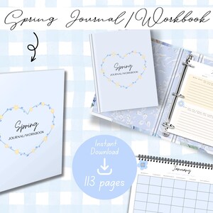 Spring Journal / Workbook - Blue - Download and Print
